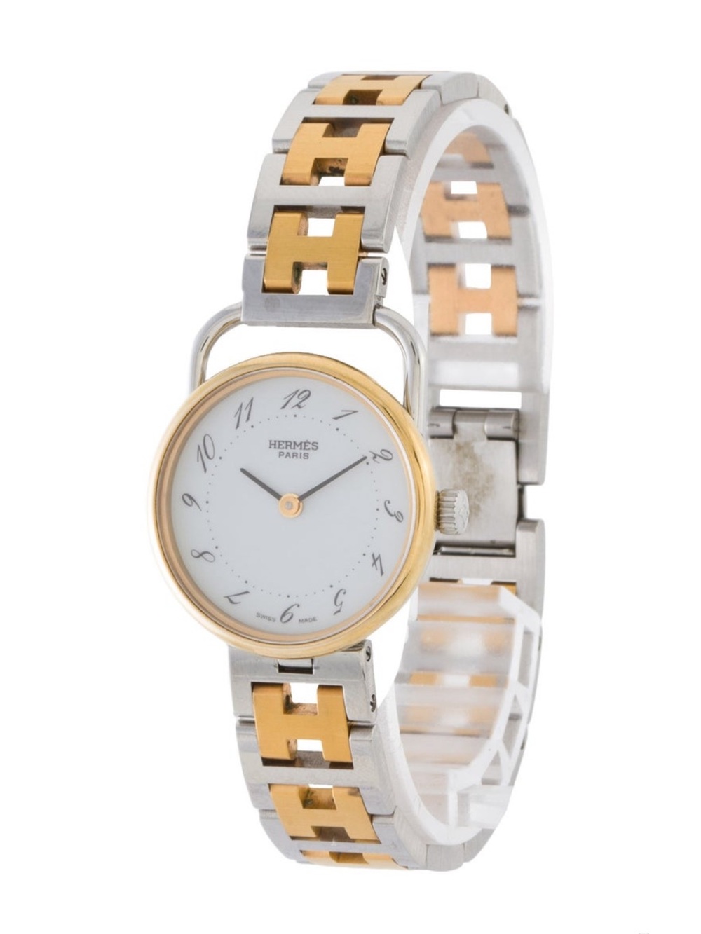 Hermès Two-Tone Gold and Silver Womens Dress Watch - Picture 2 of 7